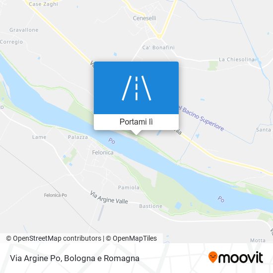 Mappa Via Argine Po