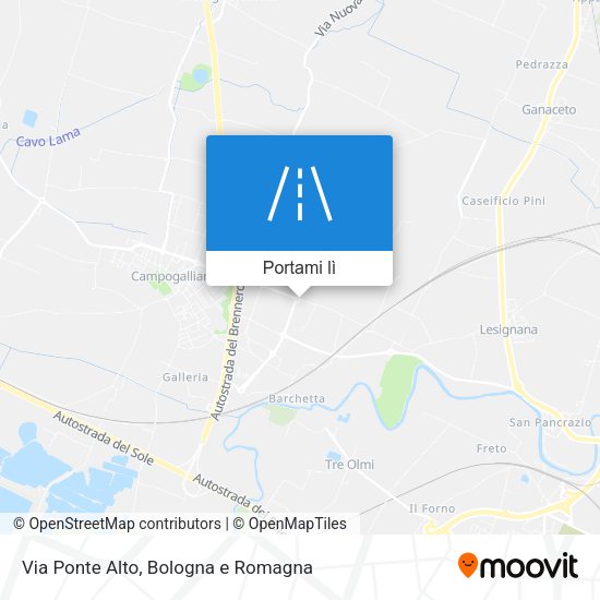 Mappa Via Ponte Alto