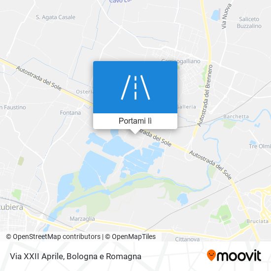 Mappa Via XXII Aprile