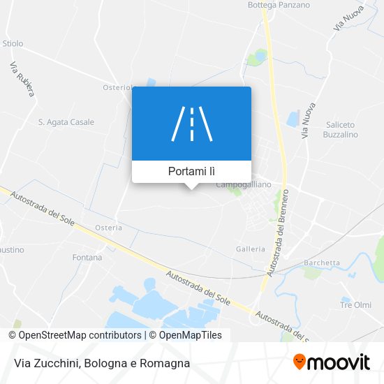 Mappa Via Zucchini