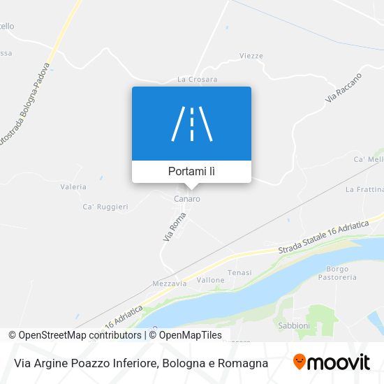 Mappa Via Argine Poazzo Inferiore