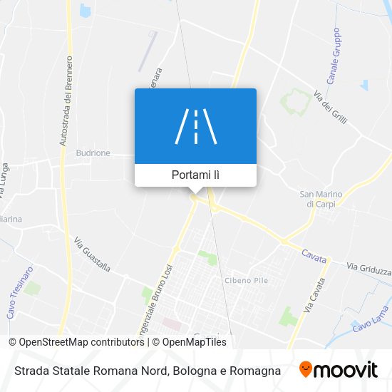 Mappa Strada Statale Romana Nord