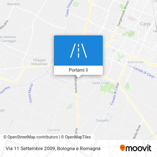 Mappa Via 11 Settembre 2009