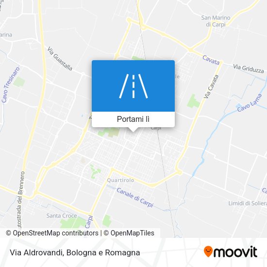 Mappa Via Aldrovandi