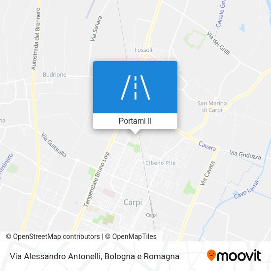 Mappa Via Alessandro Antonelli