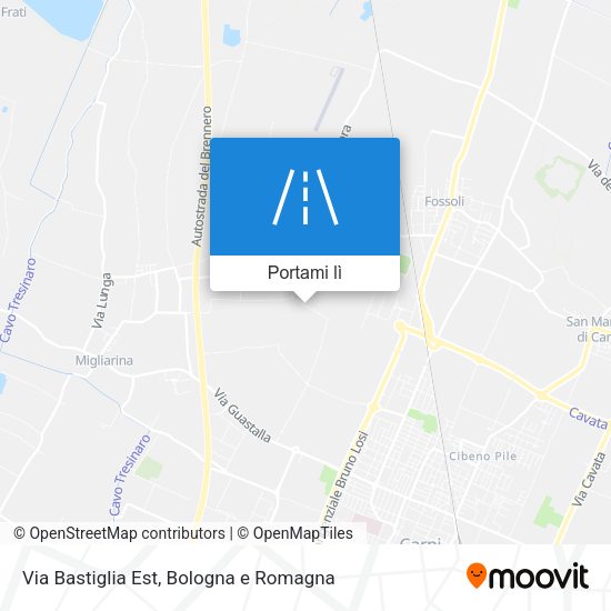 Mappa Via Bastiglia Est