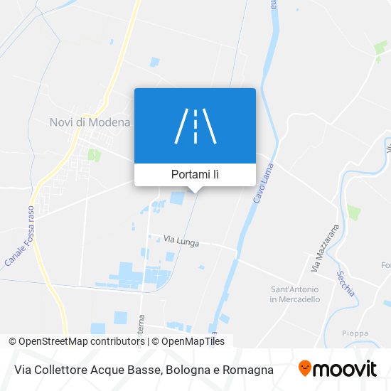 Mappa Via Collettore Acque Basse