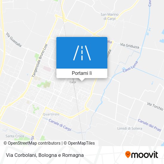 Mappa Via Corbolani