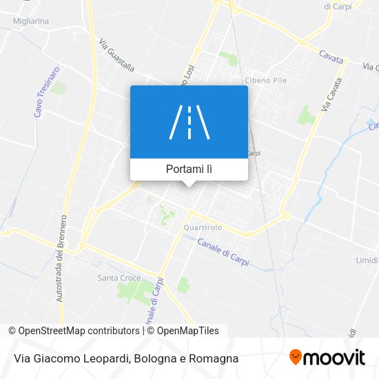 Mappa Via Giacomo Leopardi
