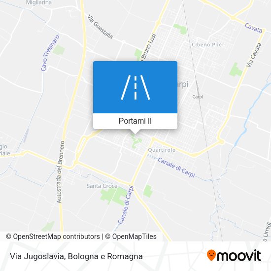 Mappa Via Jugoslavia