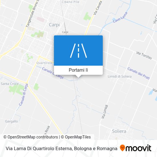 Mappa Via Lama Di Quartirolo Esterna