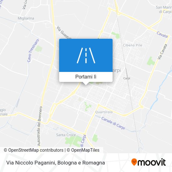 Mappa Via Niccolo Paganini