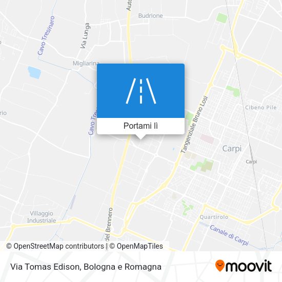 Mappa Via Tomas Edison