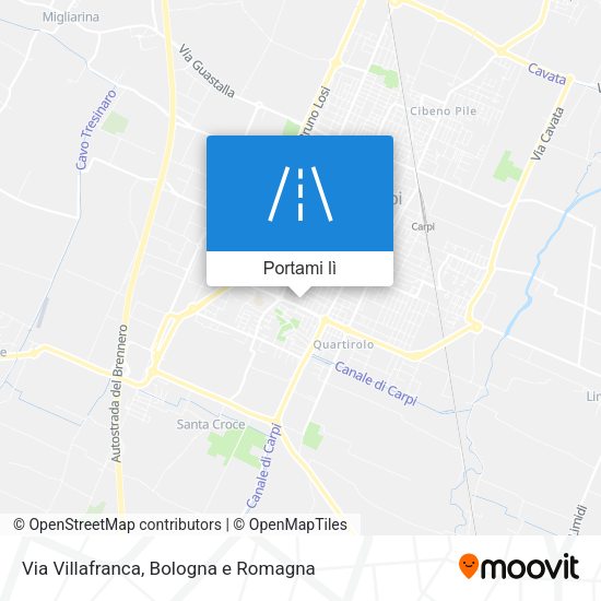 Mappa Via Villafranca