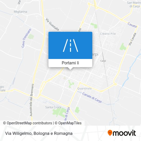 Mappa Via Wiligelmo