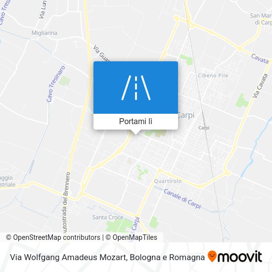 Mappa Via Wolfgang Amadeus Mozart