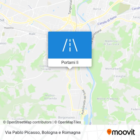 Mappa Via Pablo Picasso