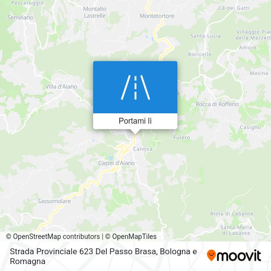 Mappa Strada Provinciale 623 Del Passo Brasa