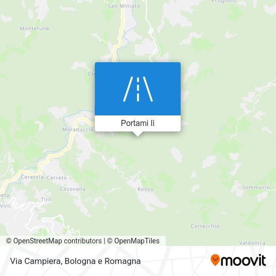 Mappa Via Campiera