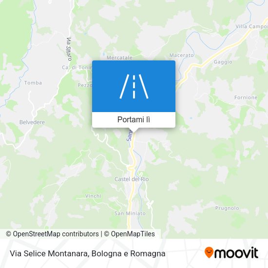 Mappa Via Selice Montanara
