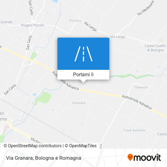 Mappa Via Granara