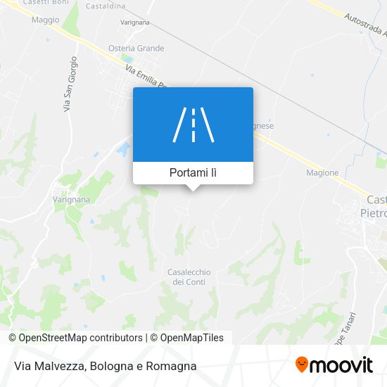 Mappa Via Malvezza