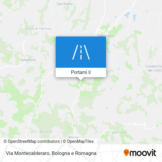 Mappa Via Montecalderaro