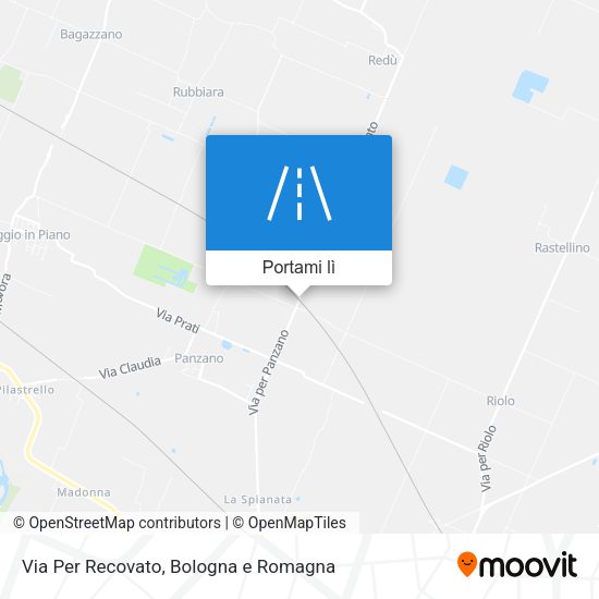 Mappa Via Per Recovato