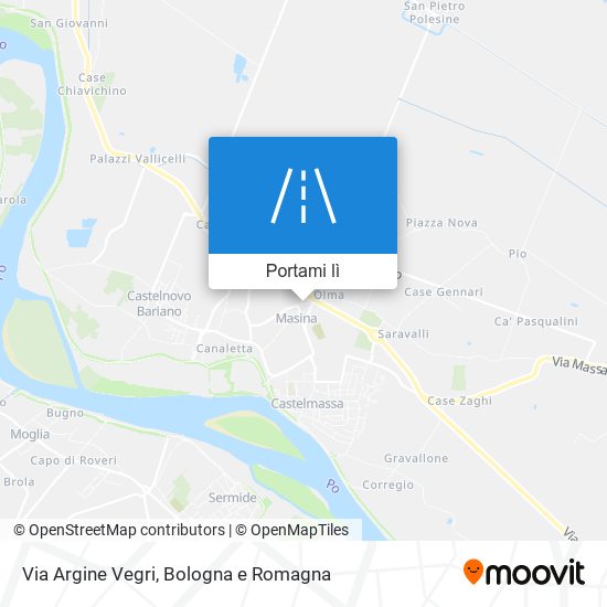 Mappa Via Argine Vegri