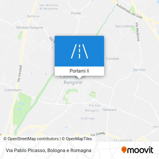 Mappa Via Pablo Picasso