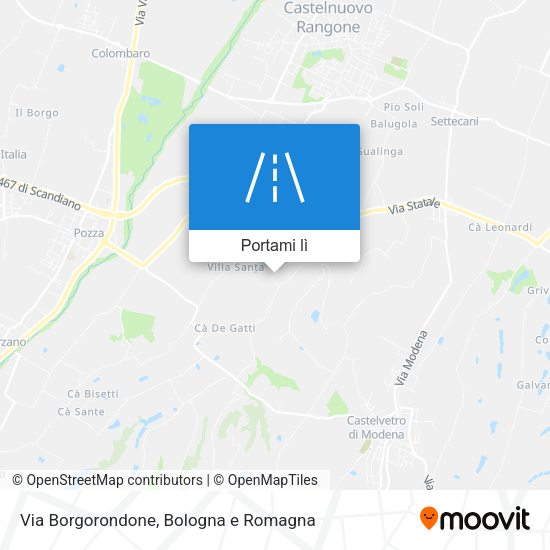 Mappa Via Borgorondone