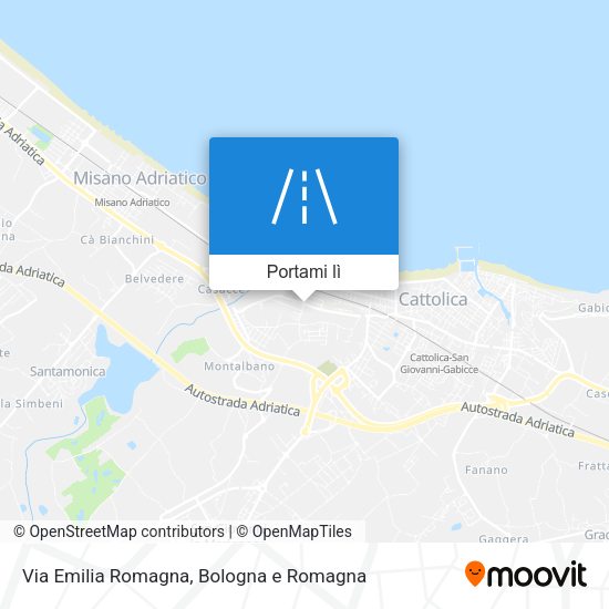 Mappa Via Emilia Romagna