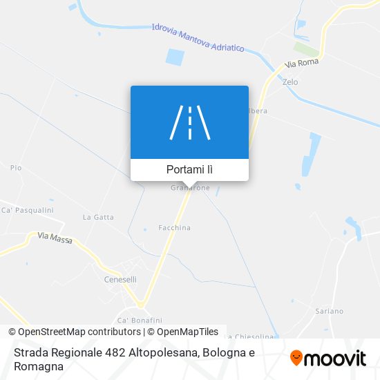 Mappa Strada Regionale 482 Altopolesana