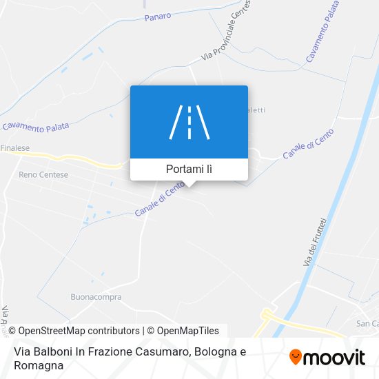 Mappa Via Balboni In Frazione Casumaro