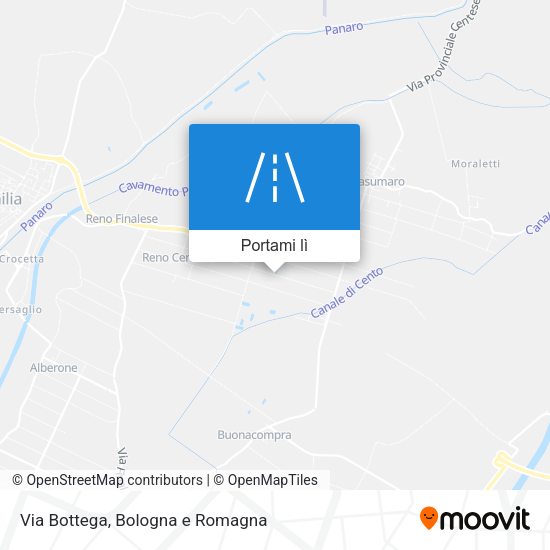 Mappa Via Bottega