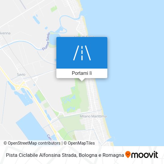 Mappa Pista Ciclabile Alfonsina Strada