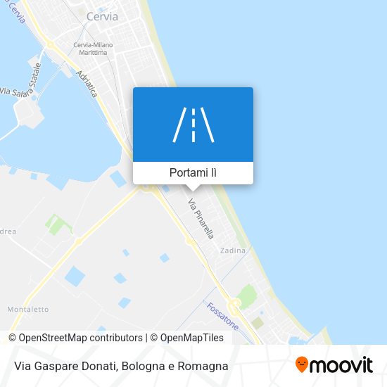 Mappa Via Gaspare Donati