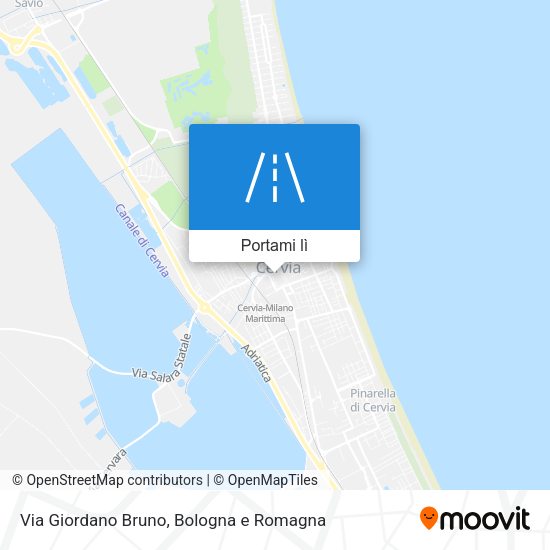 Mappa Via Giordano Bruno