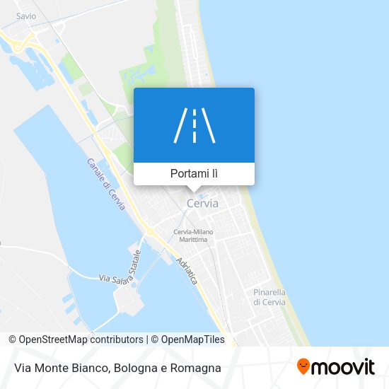 Mappa Via Monte Bianco