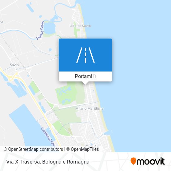 Mappa Via X Traversa