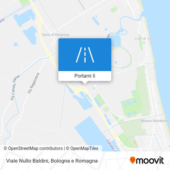 Mappa Viale Nullo Baldini