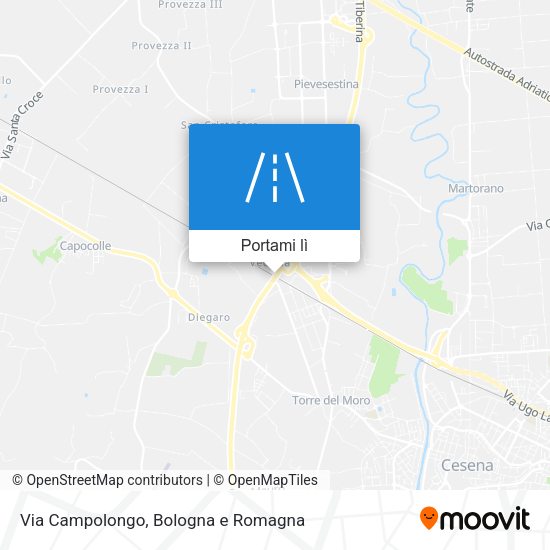 Mappa Via Campolongo