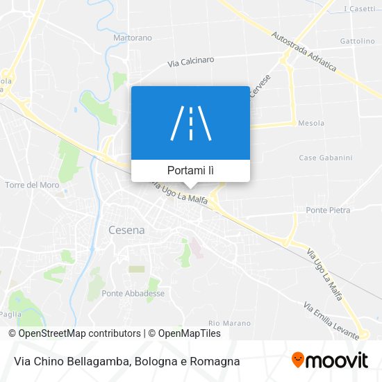 Mappa Via Chino Bellagamba