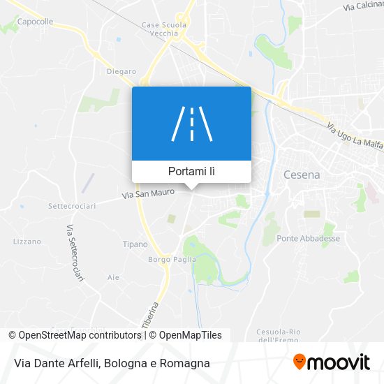 Mappa Via Dante Arfelli