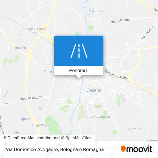 Mappa Via Domenico Avogadro