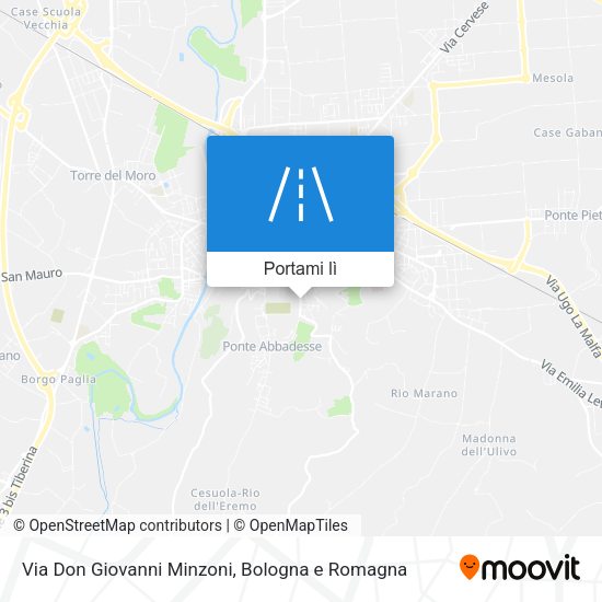 Mappa Via Don Giovanni Minzoni