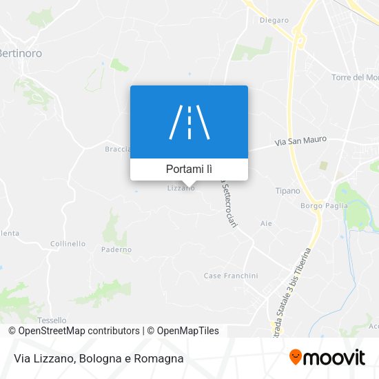 Mappa Via Lizzano