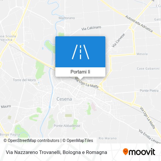 Mappa Via Nazzareno Trovanelli