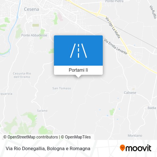Mappa Via Rio Donegallia