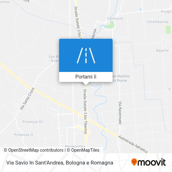 Mappa Via Savio In Sant'Andrea